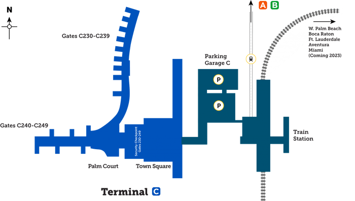 Orlando International Airport MCO Terminal C Map Orlando International Airport MCO Terminal C Map
