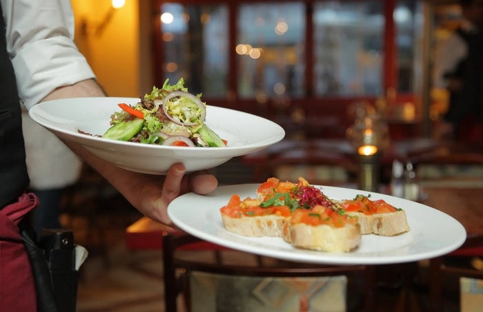 Restaurant meal served Restaurant meal served