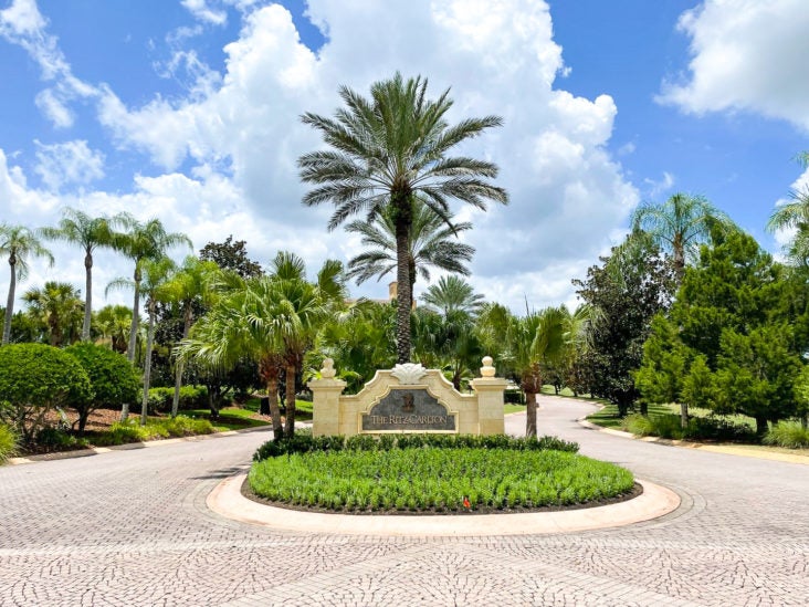 Ritz Carlton Orlando Grande Lakes Sign at Entrance Ritz Carlton Orlando Grande Lakes Sign at Entrance