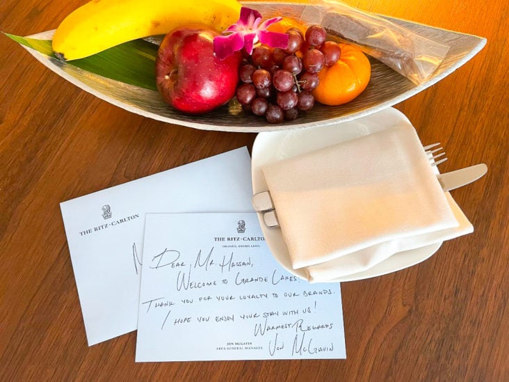 Ritz Carlton Orlando Grande Lakes Welcome Amenity Fruit Bowl Ritz Carlton Orlando Grande Lakes Welcome Amenity Fruit Bowl