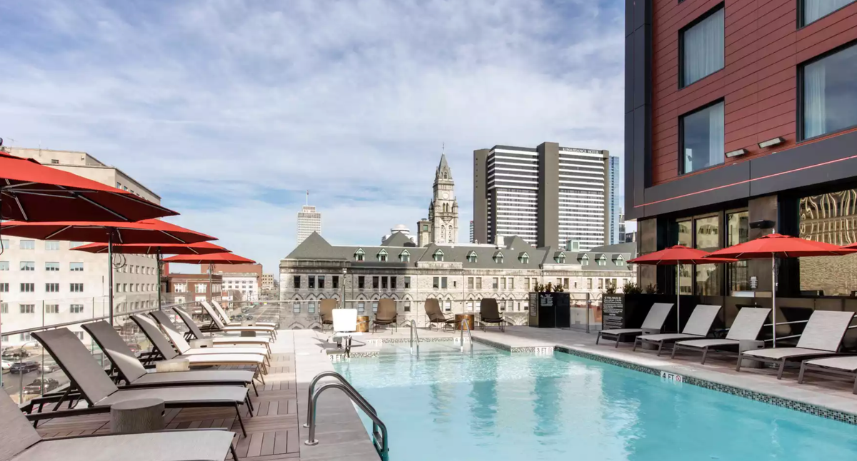 Rooftop pool at Cambria Hotel Nashville Downtown