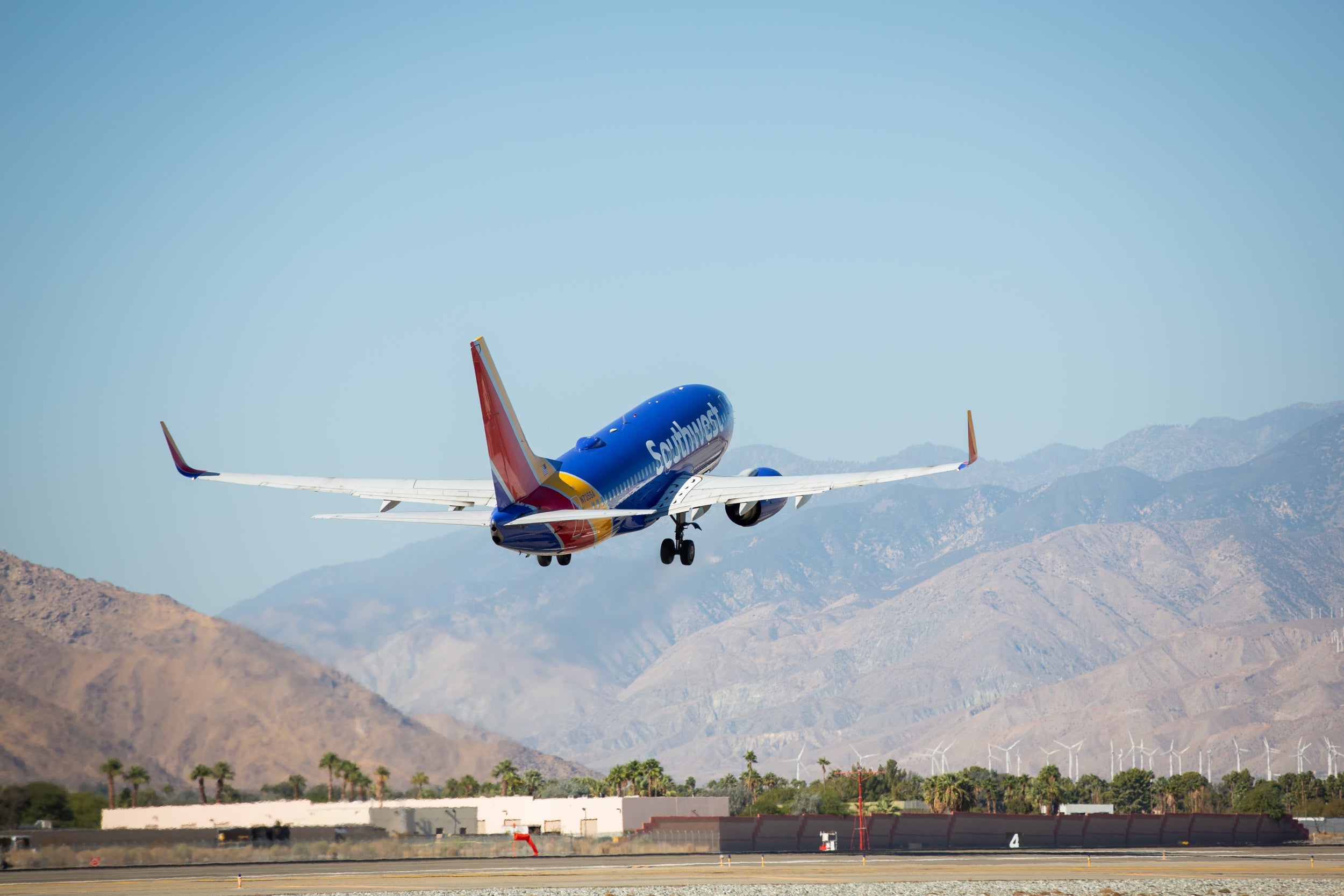 Southwest Airlines plane departing