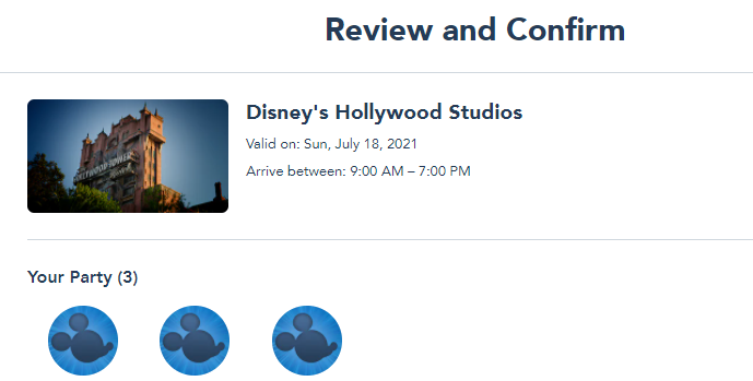 Walt Disney World reservation confirmation Walt Disney World reservation confirmation