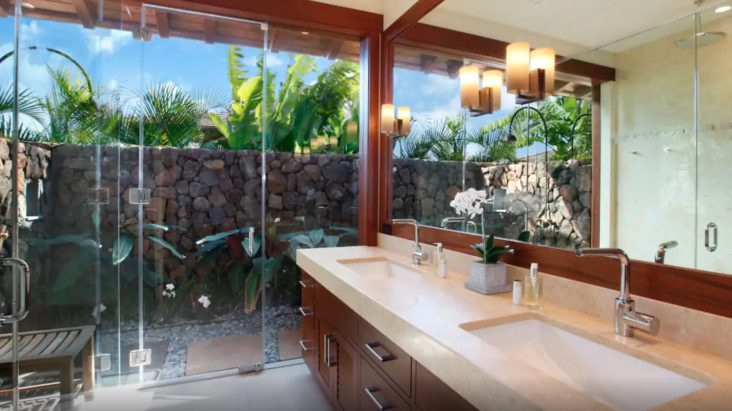 4 bedroom villa bathroom at the Lodge at Kukuiula 4 bedroom villa bathroom at the Lodge at Kukuiula