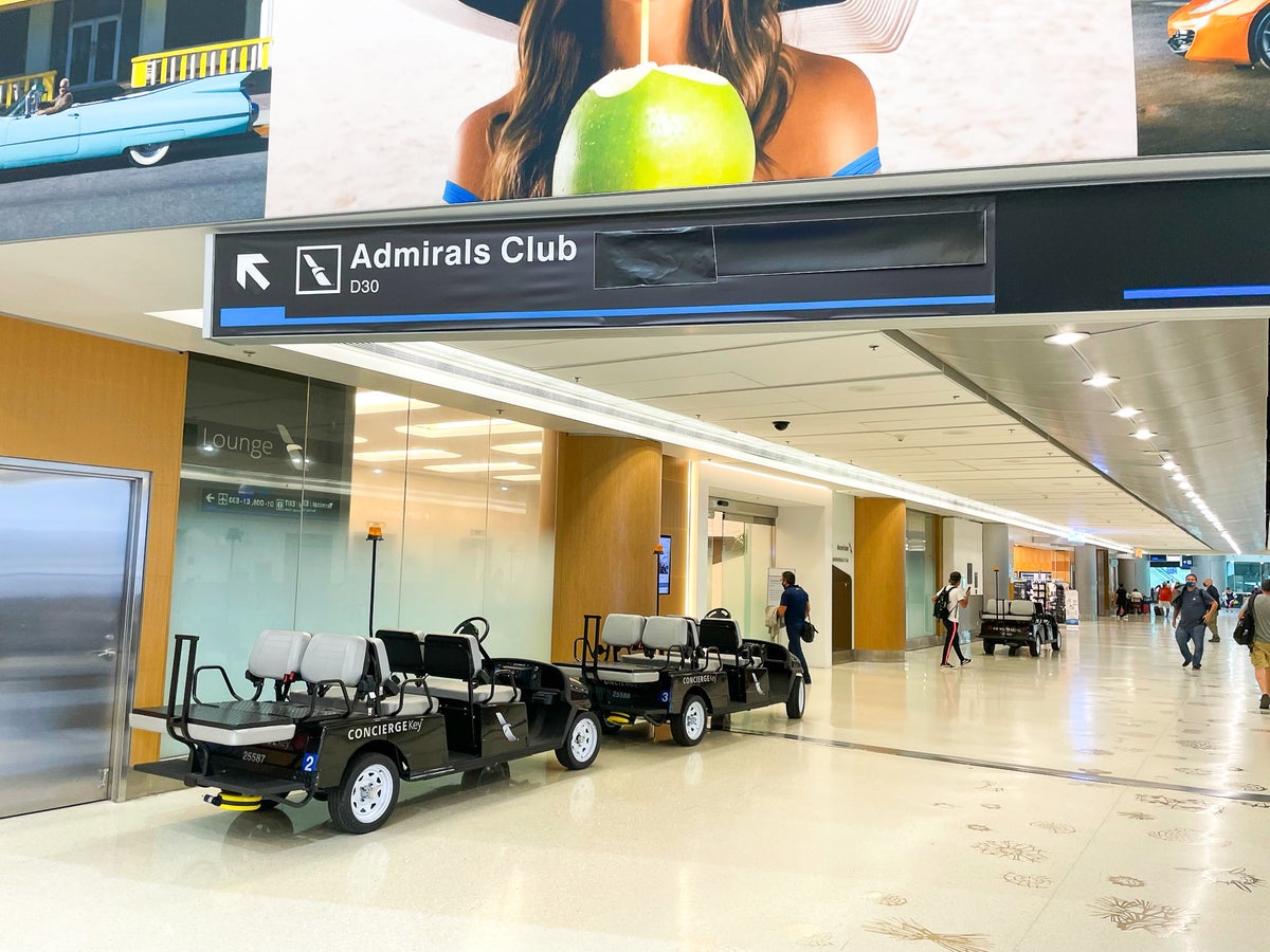 Admirals Club Miami International Airport Concierge Key Golf Carts