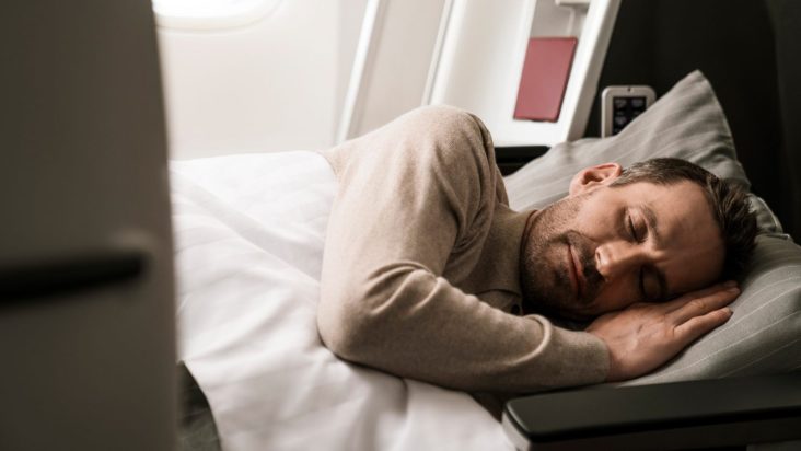 Austrian Airlines business class bed Austrian Airlines business class bed