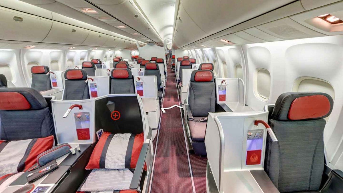 Austrian Airlines business class cabin