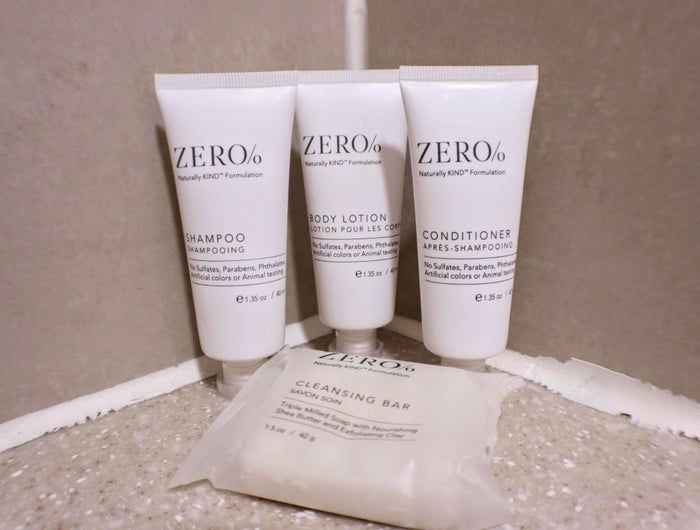 Andaz Savannah bathroom products close up