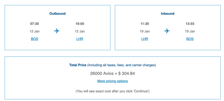 British Airways BOS LHR British Airways BOS LHR