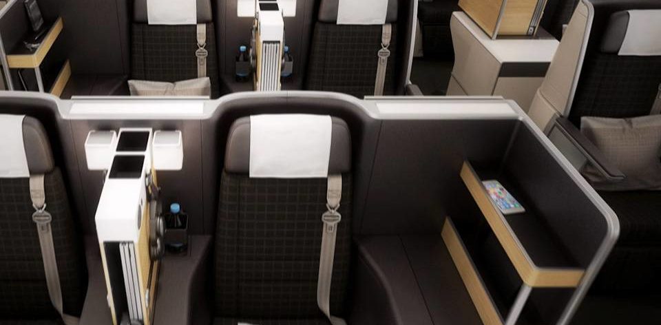Swiss Air business class middle seats