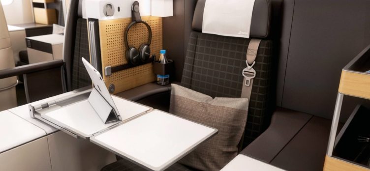 Swiss Air business class seat