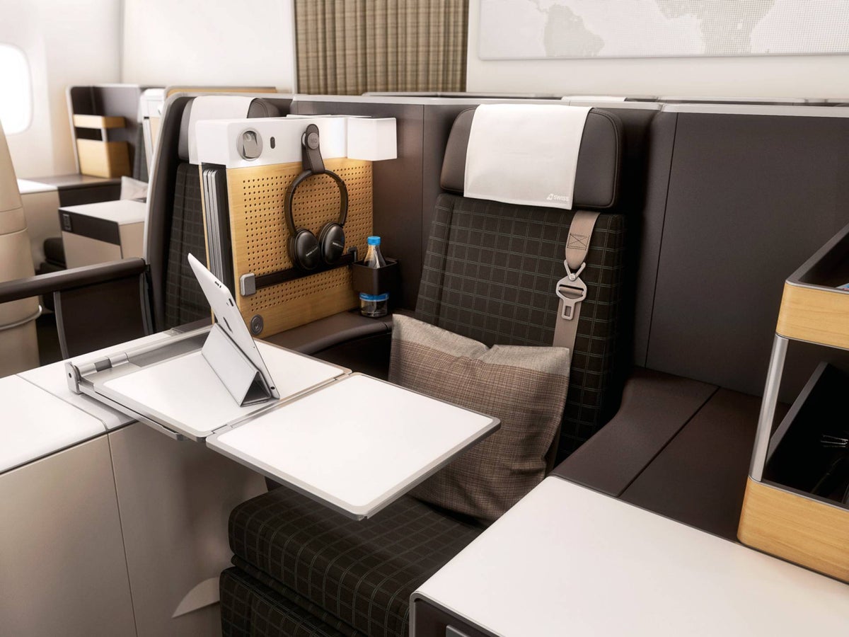 Swiss Air business class seat