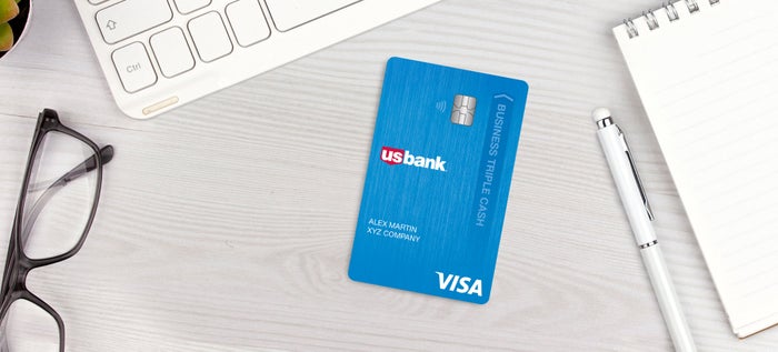 US Bank Triple Cash Rewards Business card with office supplies US Bank Triple Cash Rewards Business card with office supplies