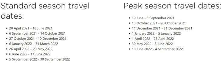 Virgin Atlantic Flying Club standard and peak season KLM Virgin Atlantic Flying Club standard and peak season KLM
