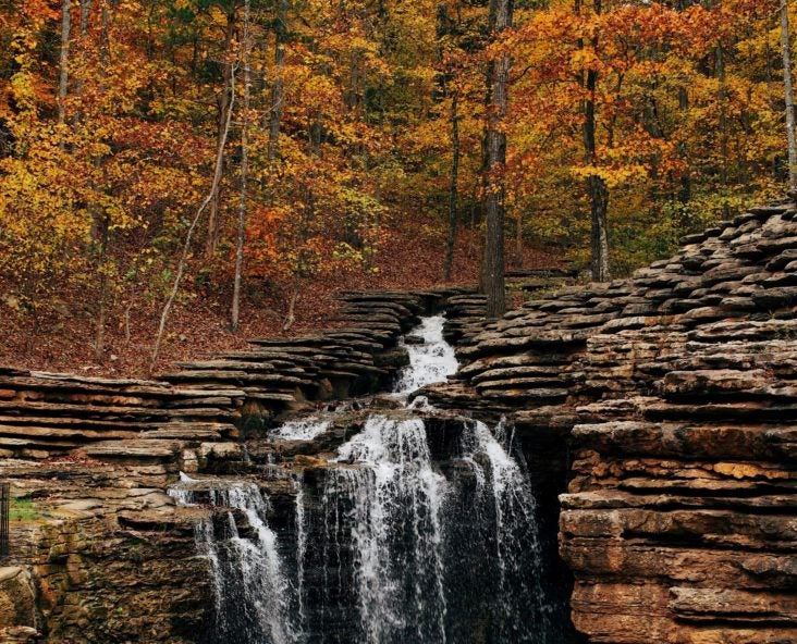 Waterfall in the Ozark Mountains in Missouri Waterfall in the Ozark Mountains in Missouri