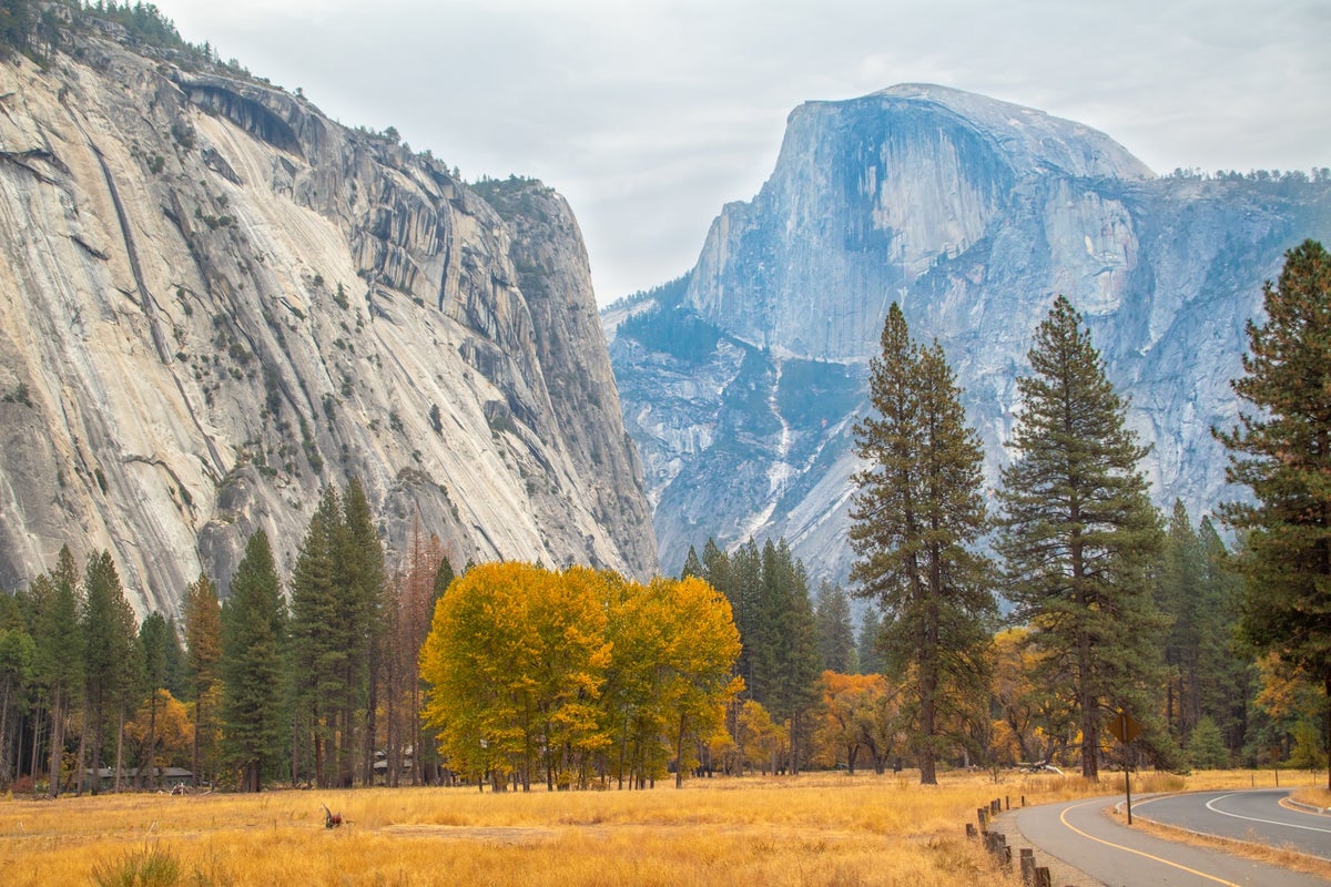 Yosemite Valley California during foliage season 
