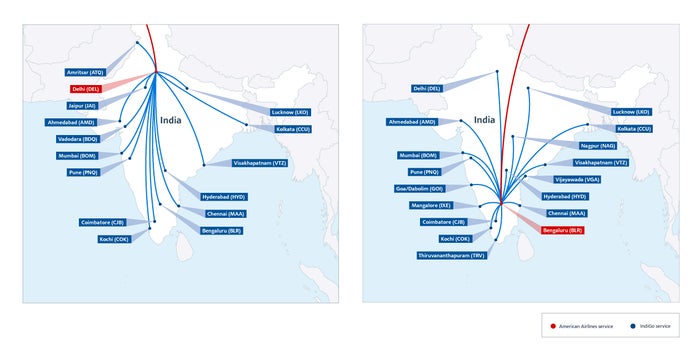 AA Indigo Route Map