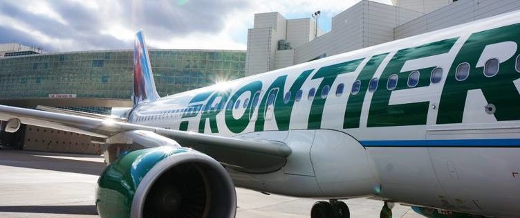 Frontier livery on aircraft