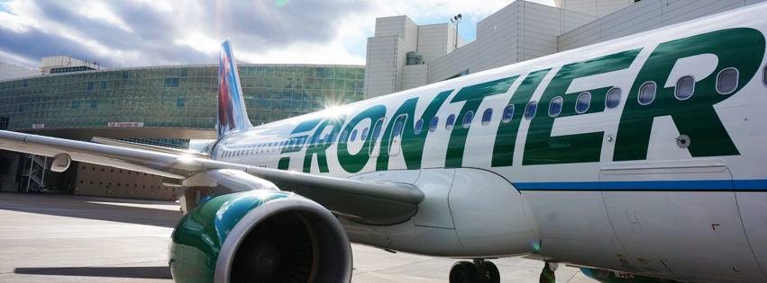 Frontier livery on aircraft