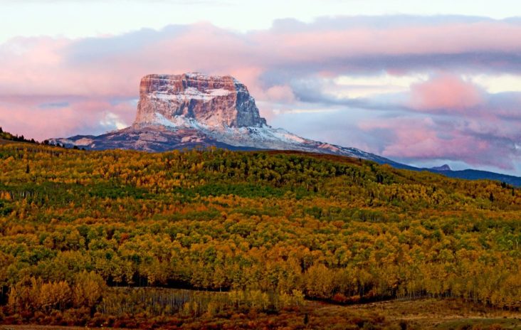 Montana crop field during foliage season Glacier National Park fall foliage