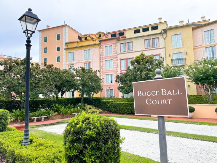 Loews Portofino Bay Orlando Bocce court Loews Portofino Bay Orlando Bocce court