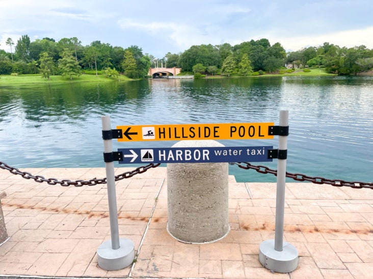 Loews Portofino Bay Orlando harbor signs Loews Portofino Bay Orlando harbor signs