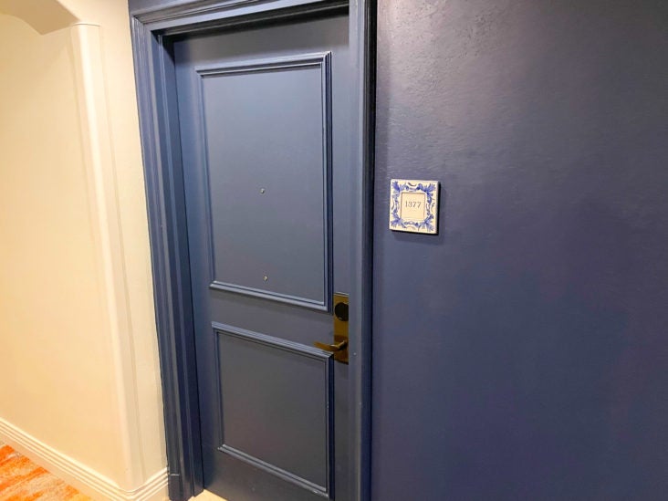 Loews Portofino Bay Orlando room door Loews Portofino Bay Orlando room door