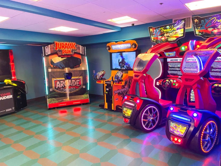 Loews Portofino Bay Orlando video game room Loews Portofino Bay Orlando video game room