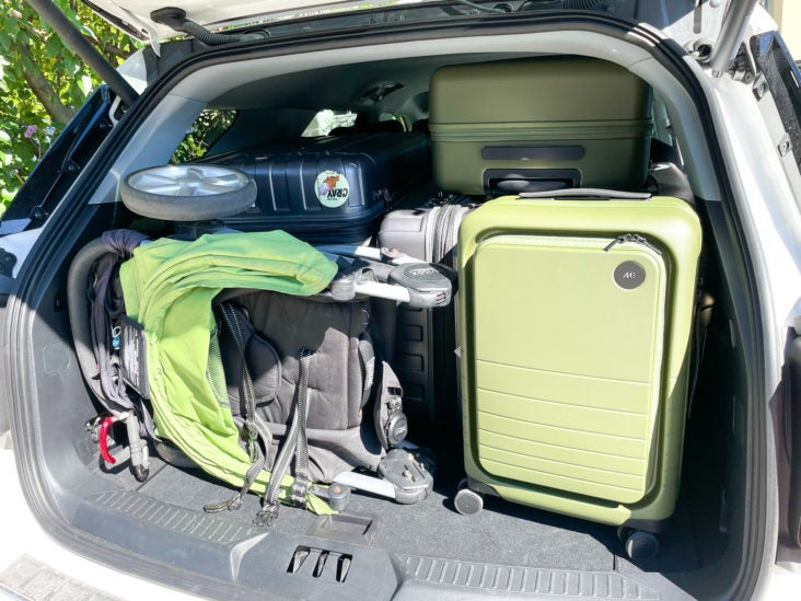 Rental Car packed with Monos luggage Rental Car packed with Monos luggage