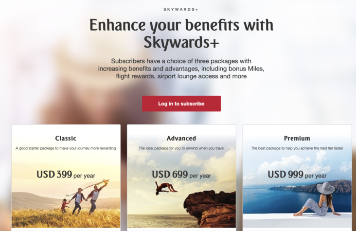 Emirates Skywards+ Subscriptions Emirates Skywards+ Subscriptions