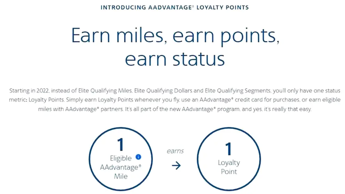 AA Loyalty Points Earning