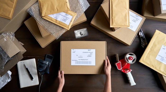 Amex Business Platinum Card shipping packages