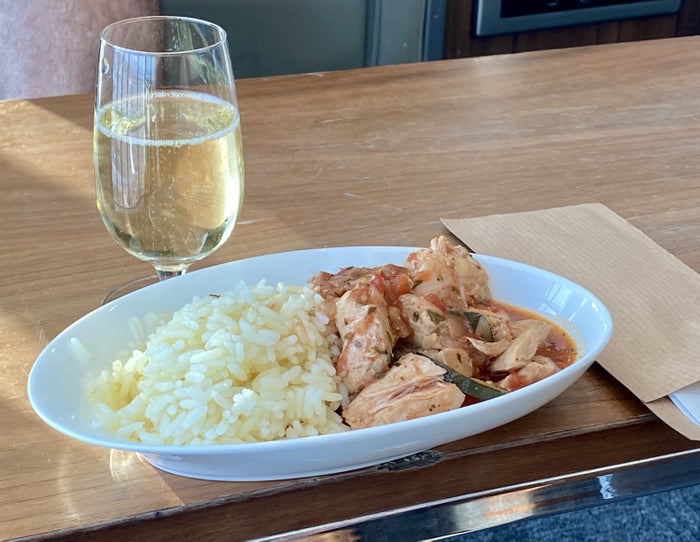 British Airways Galleries South Lounge food