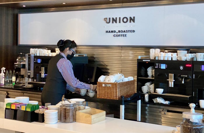 British Airways Galleries South Lounge Union coffee machine