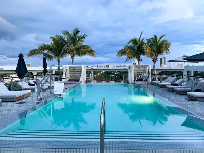 Kimpton Palomar South Beach rooftop pool steps