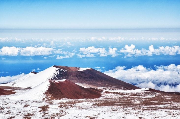 Mauna Kea Summit Snow Hawaii Mauna Kea Summit Snow Hawaii