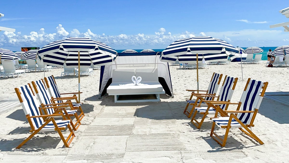 The Miami Beach EDITION beach chairs 