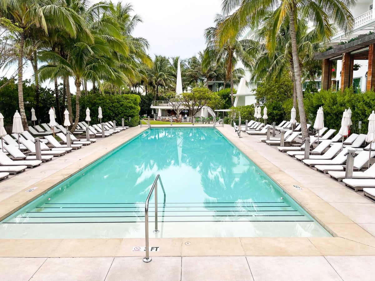 The Miami Beach EDITION empty modern pool Marriott