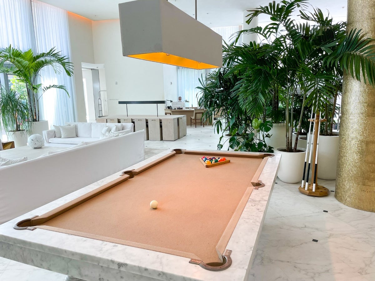 The Miami Beach EDITION pool table 