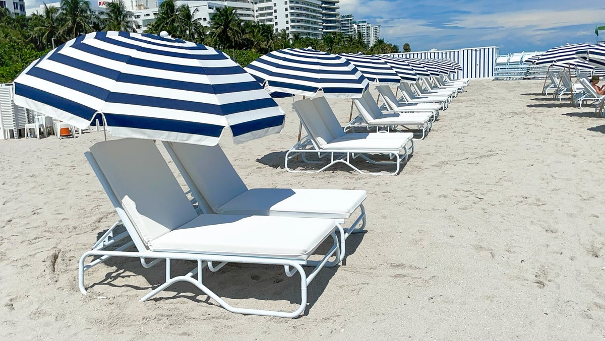 The Miami Beach EDITION umbrellas 
