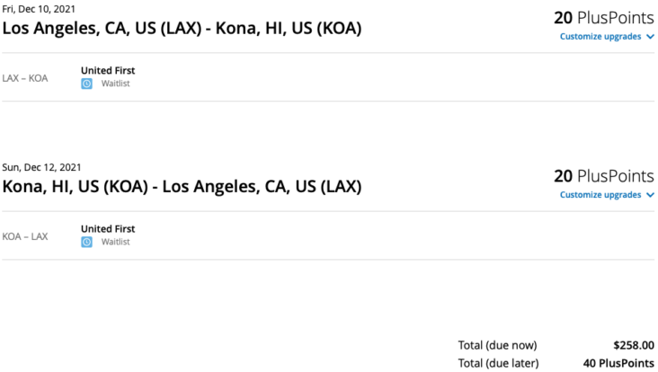 United PluPoints upgrade waitlist United PluPoints upgrade waitlist