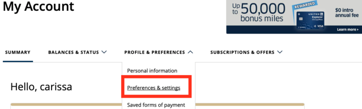 United preferences United preferences