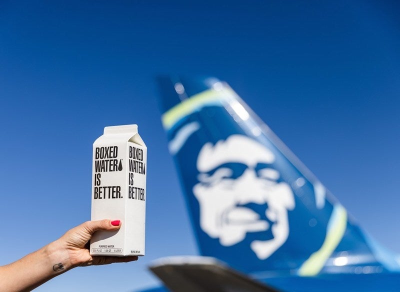 Alaska Airlines Boxed Water