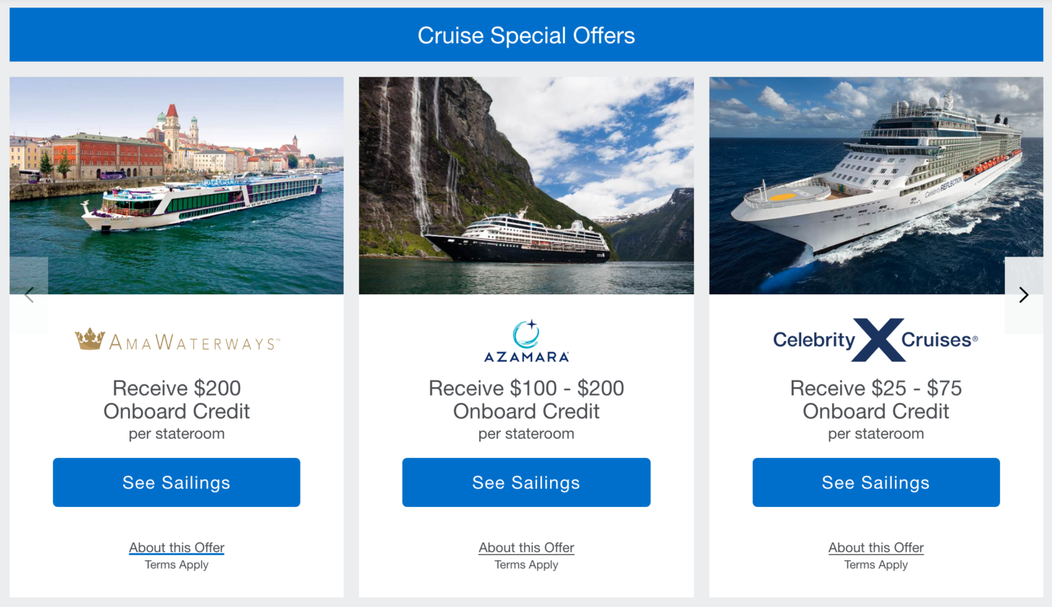 american express cruise privileges program