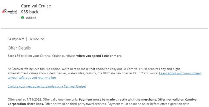 Chase Offers Carnival Chase Offers Carnival
