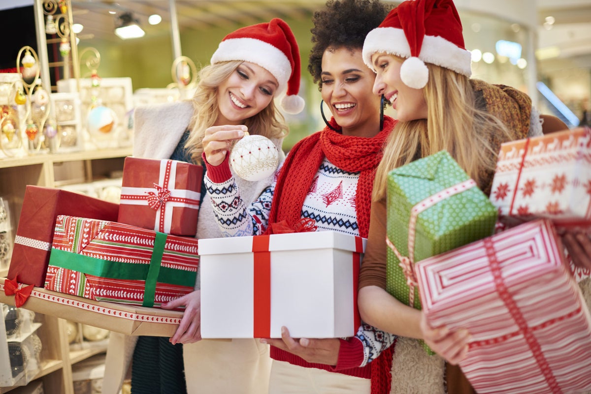 Christmas holiday shopping women