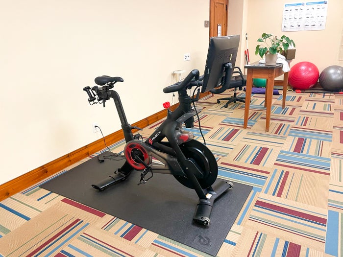 Fitness Center Peloton Bike at The Lodge at Spruce Peak Destination by Hyatt Stowe Vermont