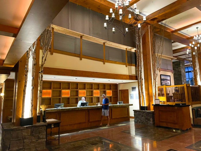 Front desk at The Lodge at Spruce Peak Destination by Hyatt Stowe Vermont