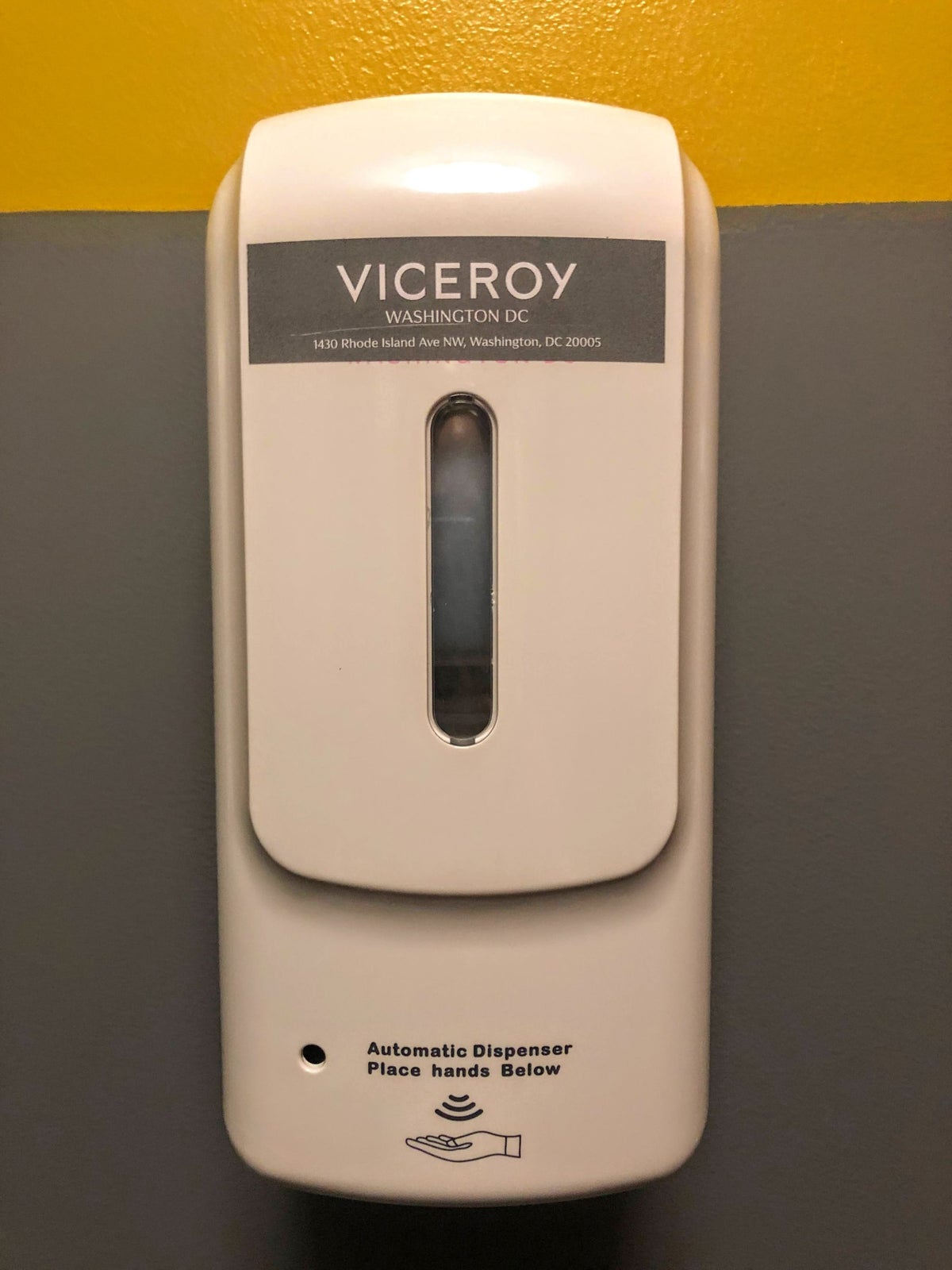 Hand Sanitizer at Viceroy DC