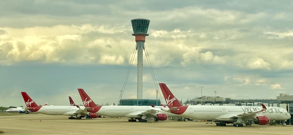 Virgin Atlantic aircraft at London Heathrow